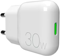 PURO SlimPro hálózati töltő 1xUSB-C csatlakozással 30W GaN - fehér