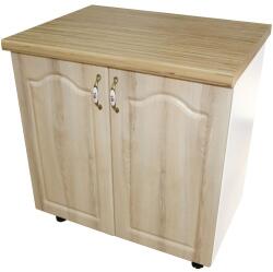 Spectral Mobila Masca pentru chiuveta cu 2 usi 80 cm Zebra, alb/MDF Sonoma Mustata, cu blat Artar 80 x 85 x 60