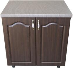 Spectral Mobila Masca pentru chiuveta cu 2 usi 80 cm Zebra, wenge/MDF Wenge Mustata, cu blat Beton, 80 x 85 x 60 cm