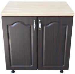 Spectral Mobila Masca pentru chiuveta cu 2 usi 80 cm Zebra, wenge/MDF Wenge Mustata, cu blat Artar, 80 x 85 x 60 cm