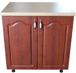 Spectral Mobila Masca pentru chiuveta cu 2 usi 80 cm Zebra, Wenge/MDF Cedru Mustata, cu blat Artar 80 x 85 x 60
