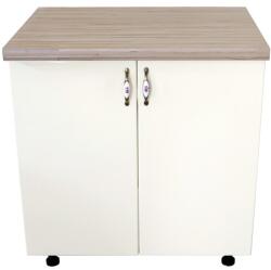 Spectral Mobila Masca pentru chiuveta cu 2 usi 80 cm Zebra, alb/MDF Vanilie, cu blat Artar, 80 x 85 x 60 cm