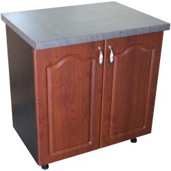 Spectral Mobila Masca pentru chiuveta cu 2 usi 80 cm Zebra, Wenge/MDF Cedru Mustata, cu blat Beton 80 x 85 x 60