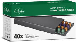 Sofia fiókos kapszulatartó 40 db-os Nespresso, Cremesso és Delizio kapszulához - gastrobolt