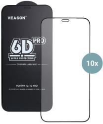 Veason 6D Pro edzett üveg fekete szegéllyel iPhone 12 Pro Max - 10 db