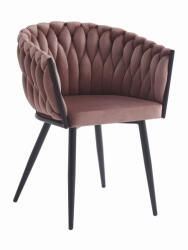 FDY Scaun Dining Tip Fololiu Mira Catifea Roz