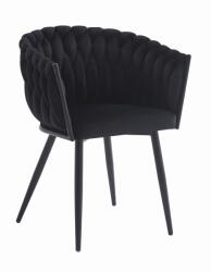 FDY Scaun Dining Tip Fololiu Mira Catifea Neagra