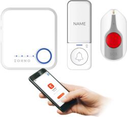 ORNO OR-DB-MK-175/W - Безжичен звънец, 200м, 220V, Wi-Fi, SOS бутон, SIGO AC SOS, 52 мелодии, бял (OR-DB-MK-175/W)