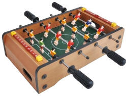 Flippy Masa de Fotbal cu Teren, Flippy, fara Picioare, 4 Manere, Tablou de Scor, 36.5 x 24 x 7 cm, din Lemn Otel ABS, Maro (teo-135237)