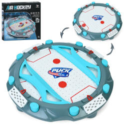 Flippy Masa Air Hockey, Flippy, cu Tabela de Scor, 2 Pucuri, Fara Picioare, din ABS, pentru Adulti Copii +5 Ani, 35.5 x 7.8 x 35.5 cm, Gri (teo-135245)