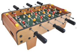 Flippy Masa de Fotbal cu Teren, Flippy, cu Picioare Scurte, 6 Manere, Tablou de Scor, 50 x 25 x 18 cm, din Lemn Otel ABS, Maro (teo-135236)