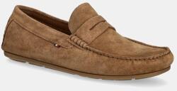 Tommy Hilfiger velúr mokaszin CASUAL SUEDE DRIVER barna, férfi, FM0FM04998 - barna Férfi 42