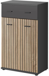 Expedo SMARCO 2 magas cipőtartó, 60x96x32, antracit/tölgy artisan (259863)