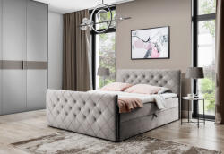 Expedo MATRAGI kárpitozott boxspring ágy + topper, 180x200, riviera 16 (cappucino) (227393)