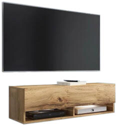Expedo MENDES A 100 TV asztal, 100x30x32, Wotan tölgy, LED világítással (212059i)