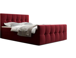 Expedo HATAN kárpitozott boxspring ágy, 180x200, monolith 59 (240019)