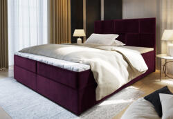 Expedo PIACO kárpitozott boxspring ágy, 140x200, kronos 03 + topper (227592i)