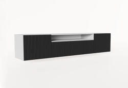 Expedo LENONA TV asztal, 200x42x41, fehér/fekete (258990)