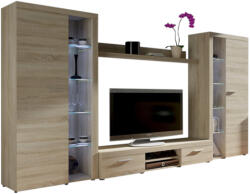 Expedo KLOK XL, nappali fal, 300x190x34, sonoma tölgy + LED világítás (132314i)