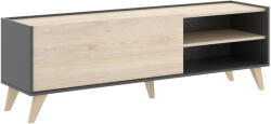 Expedo NESTE TV asztal, 155x47x43, grafit/természetes (259945)