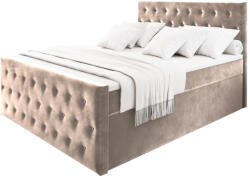 Expedo FENDI kárpitozott boxspring ágy, 140x200, casablanca 4 + topper (224191i)
