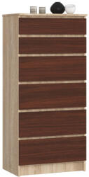 Expedo VYKA magas komód, 60, 4x129, 3x40, tölgy sonoma/wenge (258719)