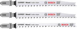 Bosch EXPERT szúrófűrészlap-készlet 3 db 2xT308B, 1xT308BO tömör fa bútorlap, rétegelt lemez (2608900559) - hardtools