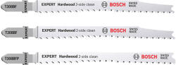 Bosch EXPERT clean szett, 3 db 2x T 308 BF, BOF szúrófűrészlap keményfa, műanyag bevonatú fa (2608900549) - hardtools