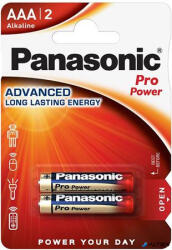 Panasonic Elem, AAA mikro, 2 db, PANASONIC "Pro power (LR03PPG-2BP/LR03PPG/2BP) - alter