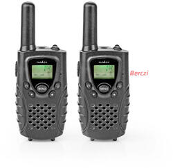 Nedis Walkie-Talkie készlet, 2 kézibeszélő 8 km-ig Frekvencia csat: 8 PTT / VOX akár 2, 5 óra Fejhallgató kimenet, fekete (WLTK0800BK) - berczitech