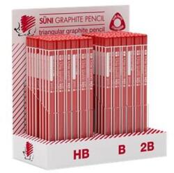 ICO Grafitceruza display, HB, B, 2B, háromszögletű, ICO "Süni" - 184db (TICGDS)