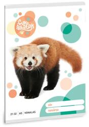 Ars Una Ars Una: Cuki vörös panda vonalas füzet A/5 21-32
