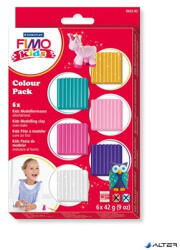 FIMO Gyurma készlet, 6x42 g, égethető, lányoknak, FIMO "Kids Color Pack", 6 különböző szín (8032-02)
