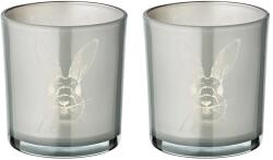 Edzard Hase mécsestartó 8cm szett 2részes, Szürke (7193)