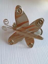  Dekorcsipesz pillangó 2 db/cs beige/arany