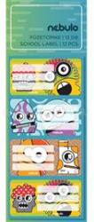 Nebulo Füzetcímke 12db-os, Vicces szörnyek, vegyes minták, Nebulo (NEBULO_FC-VSZRNY-12) (NEBULO_FC-VSZRNY-12)