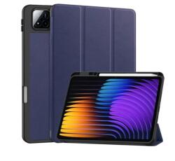 Gigapack Xiaomi Pad 7 Pro tok álló, bőr hatású (flip, oldalra nyíló, trifold, asztali tartó, ceruza tartó) sötétkék (GP-168361)