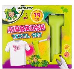 Jolly Airbrush Textile 12 darabos kétvégű színes textilmarker készlet (4446-0015) (4446-0015)