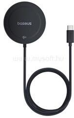 Baseus Simple Mini4 mágneses vezeték nélküli töltő 15W, Magnetic (fekete) (P10273300121-00) (P10273300121-00)