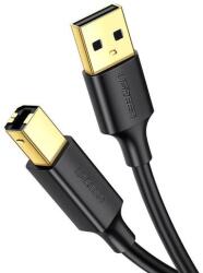 UGREEN US135 USB 2.0 AB nyomtatókábel, aranyozott, 1, 5 m (fekete)