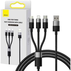 Baseus StarSpeed Gyorstöltő USB - M+L+C, 3.5A, 0, 6m (fekete) - kontaktor