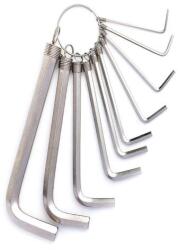 Deli EDL3100 imbuszkulcs készlet, 1, 5-10 mm (ezüst) (EDL3100)