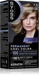 Syoss Permanent Cool Color Culoare permanenta pentru par cu subton rece culoare 7_5 Natural Ashy Blond 1 buc