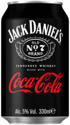 Jack & Coke Coca-Cola és Jack Daniel's Tenessee Whiskey alkoholos szénsavas üdítőital 5% 330 ml