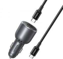 UGREEN EC705 autós töltő 2xUSB-C + USB-A 130W + USB-C kábel 1m (55511)