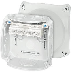 Hensel DK 0606 GZ kábelösszekötő doboz membrános, kapcsokkal, 130x130x77mm, 2, 5-6 mm2 Cu vezetékekhez, 1db 9-20 mm kábelbevezetéssel (DK 0606 GZ) - lumenet