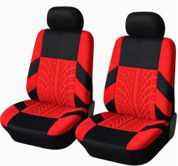 Autolife AD9521-2FR 2DB-os Univerzális üléshuzat 1+1 - Légzsákos - Piros-fekete (01525)