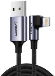 UGREEN US299 USB Lightning hajlított kábel, MFi, 1m (fekete)