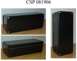 Csatári Plast CSP 081906 poliészter doboz, üres 80x190x 60mm IP 65 fekete, halogénmentes CSP 11081906 (CSP 11081906)