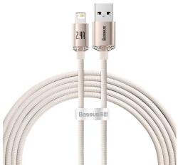 Baseus Kábel USB do iP Baseus Crystal Shine, 2.4A, 2m (różowy)